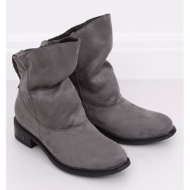 Botas cinza com parte superior enrugada 6672 Cinza 1 Botas cinza com parte superior enrugada 6672 Cinza 1