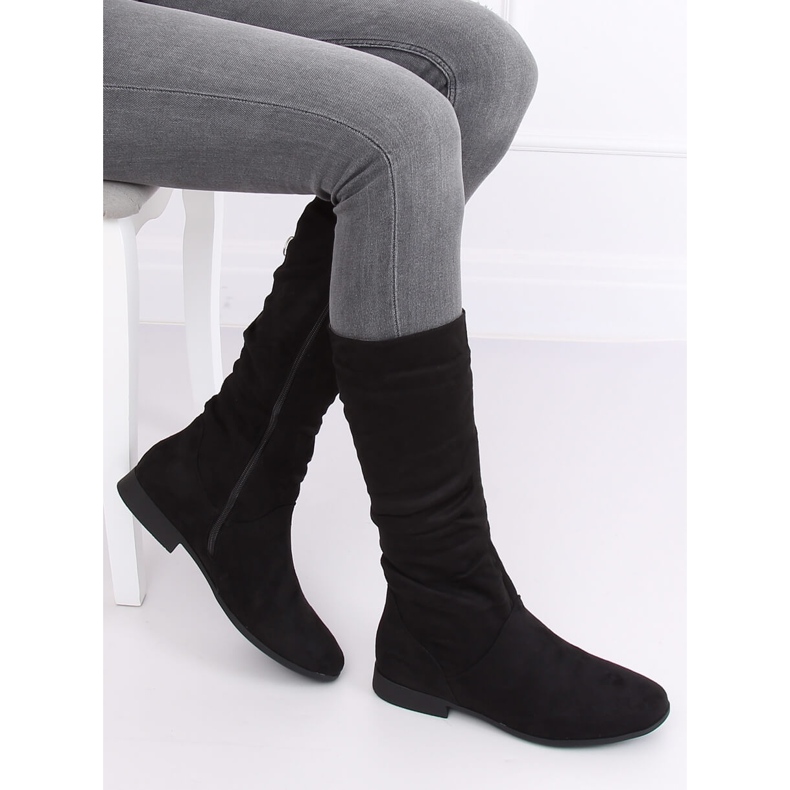 Botas pretas de salto baixo M629 pretas preto 1
