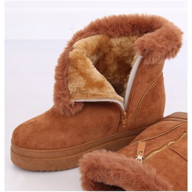 Botas de neve em camelo PP-30 pele de camelo marrom 1