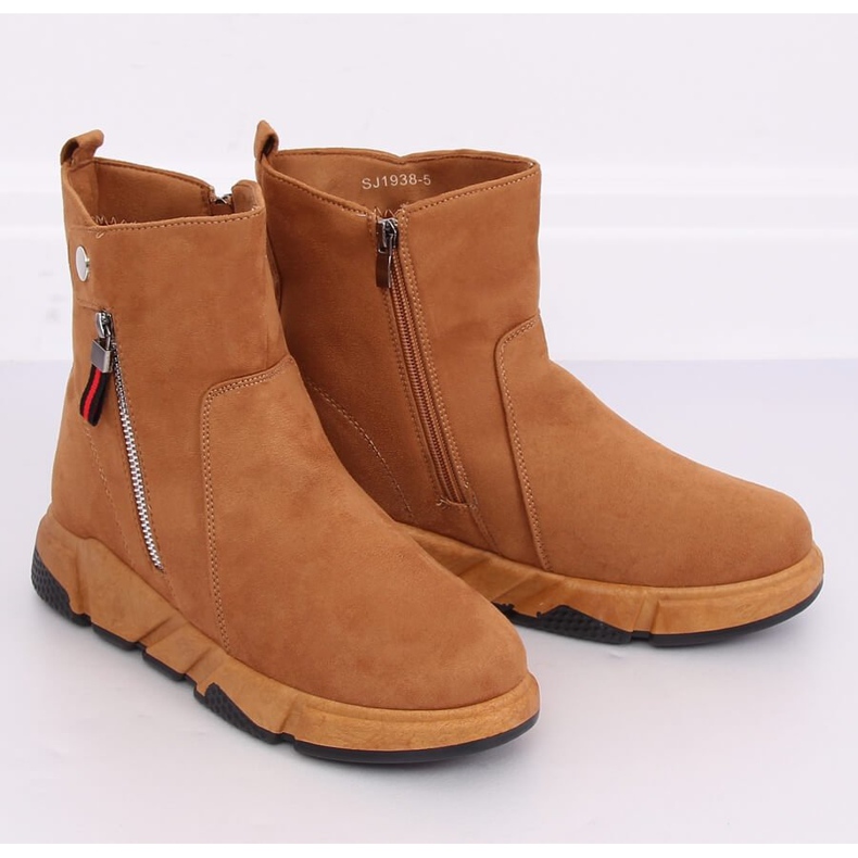 Botas em estilo camelo esportivo SJ1938 Camel marrom 2