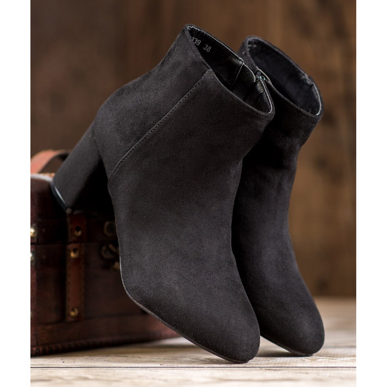 SHELOVET Botas de camurça clássicas preto 1