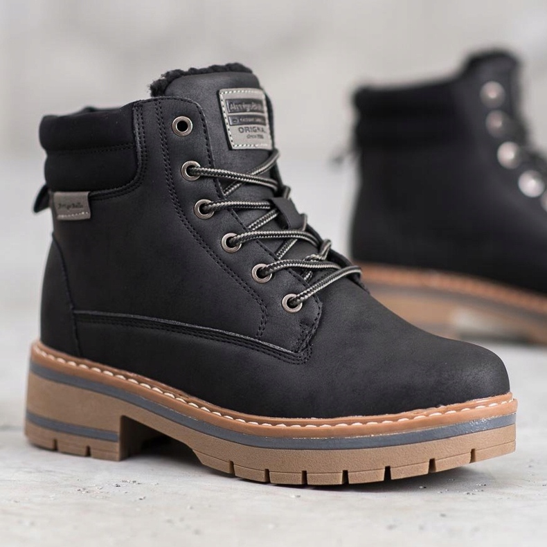 Arrigo Bello Botas quentes de caminhada preto 1