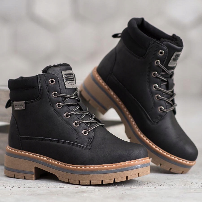 Arrigo Bello Botas quentes de caminhada preto 2