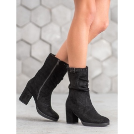 SHELOVET Botas altas com fivela preto 1