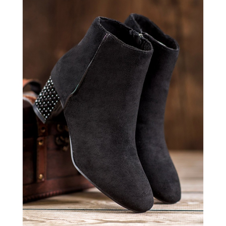 SHELOVET Botas Com Salto Decorativo preto 2