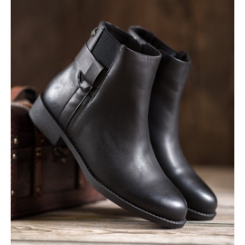 Gogo Botas de couro ecológicas pretas preto 1