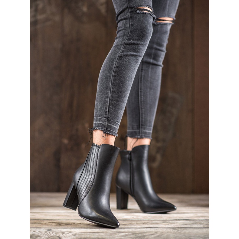 SHELOVET Botas pretas sexy preto 2