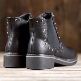SHELOVET Botas com strass preto 1