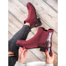 Erynn Botas Maroon Jodhpur Snake Print vermelho 2