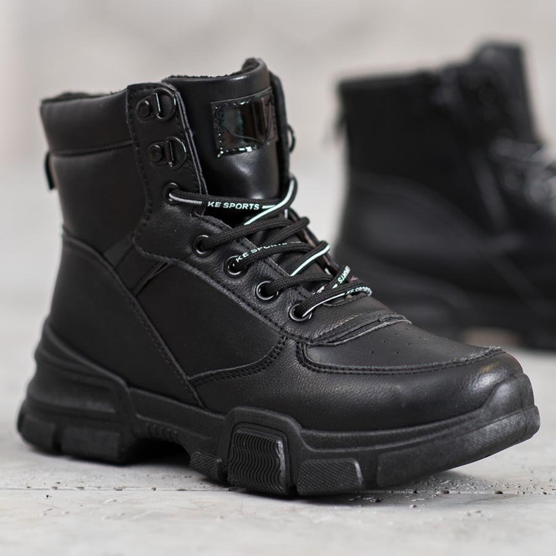 SHELOVET Botas na plataforma da moda preto 1