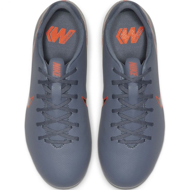 Chuteiras de futebol Nike Mercurial Vapor 12 Academy Mg Jr AH7347 408 laranja, cinza / prata cinza 2