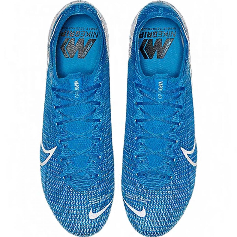 Chuteiras de futebol Nike Mercurial Vapor 13 Elite Fg M AQ4176 414 branco, azul azul 1