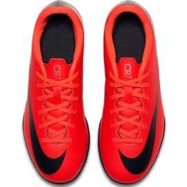 Chuteira Nike Mercurial Vapor X 12 Club Gs CR7 Tf Jr AJ3106 600 multicolorido vermelho 2