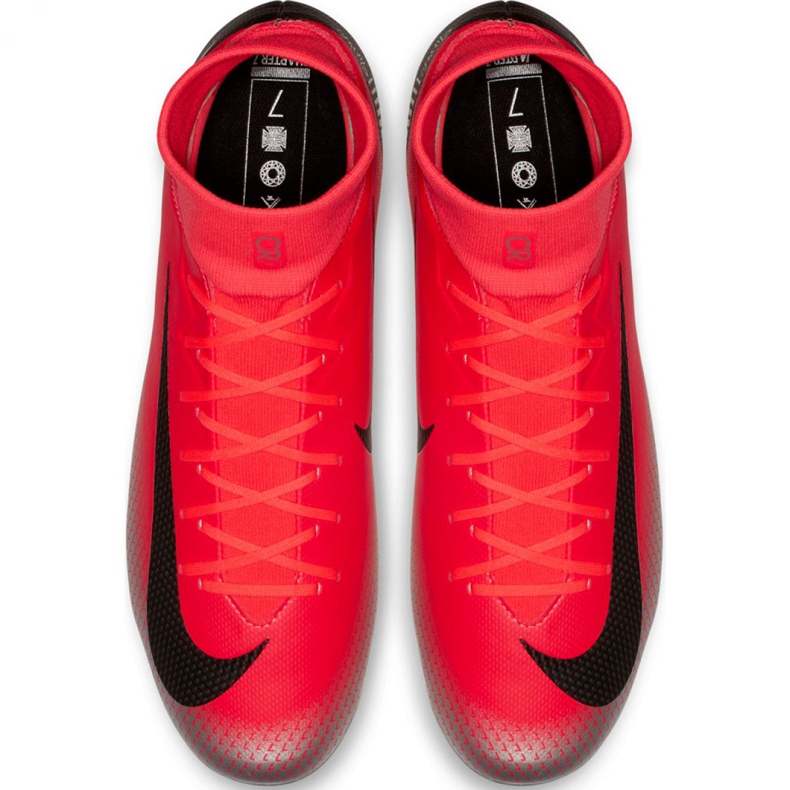 Chuteiras de futebol Nike Mercurial Superfly 6 Academy CR7 Mg M AJ3541 600 preto, laranja vermelho 1