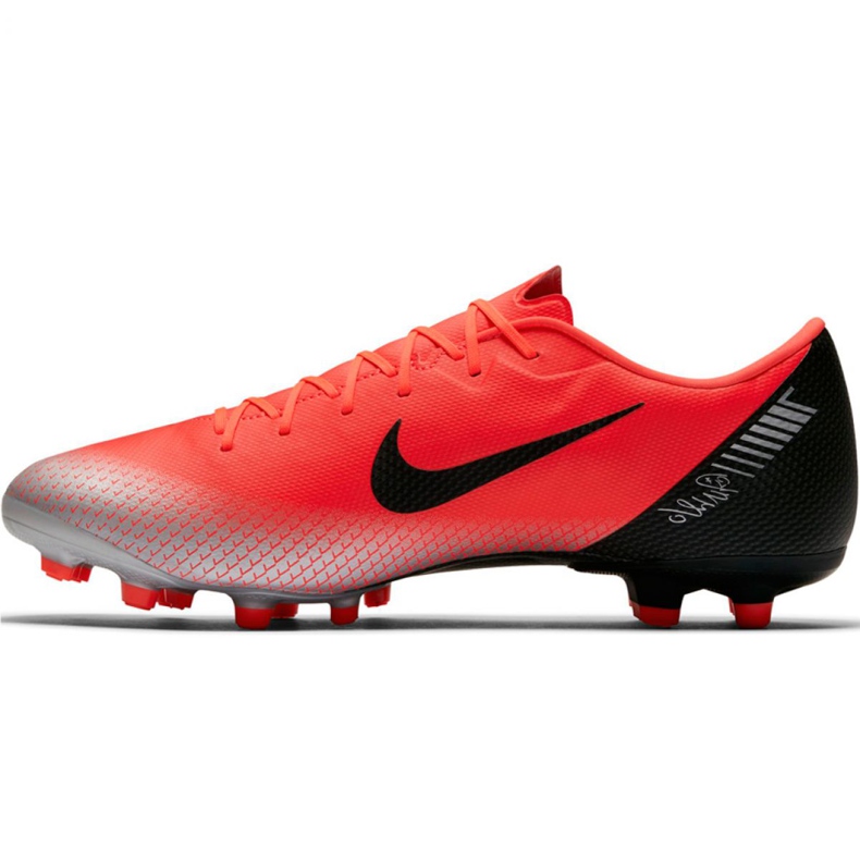 Chuteiras de futebol Nike Mercurial Vapor 12 Academy CR7 Mg M AJ3721 600 preto, laranja vermelho 1
