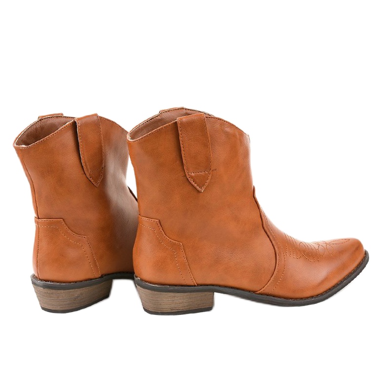 Botas marrons no poste de 928-1 botas de cowboy marrom 2