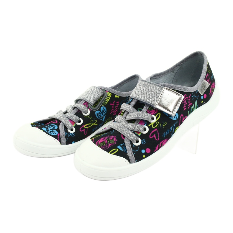 Calçados infantis Befado 251Y137 preto azul rosa cinza amarelo 3