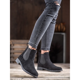 Ideal Shoes Botas Chelsea casuais preto 1