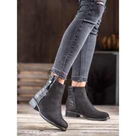 Erynn Botas Com Zíper Decorativo preto 1