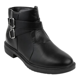 Botas pretas rasas CH-21 com isolamento de botas Chelsea preto 1