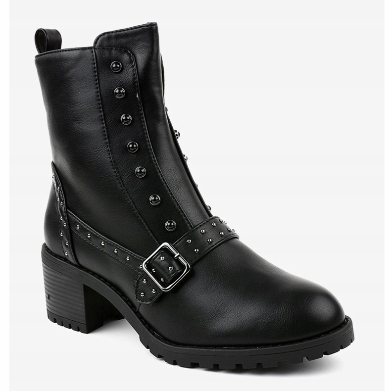Botas pretas isoladas no poste 1003-1 preto 1 Botas pretas isoladas no poste 1003-1 preto 1