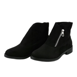 Botas pretas rasas, botas Chelsea isoladas 20195-2 preto 2