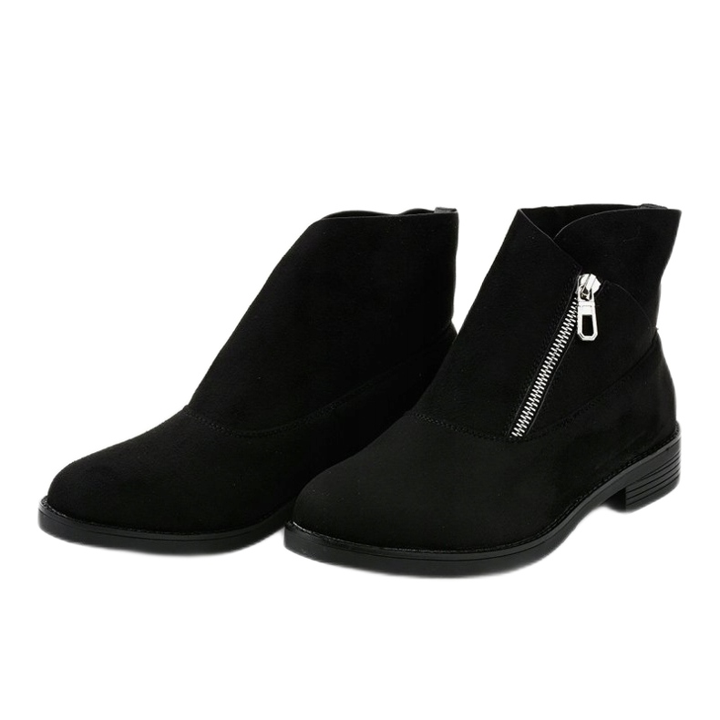 Botas pretas rasas, botas Chelsea isoladas 20195-2 preto 2