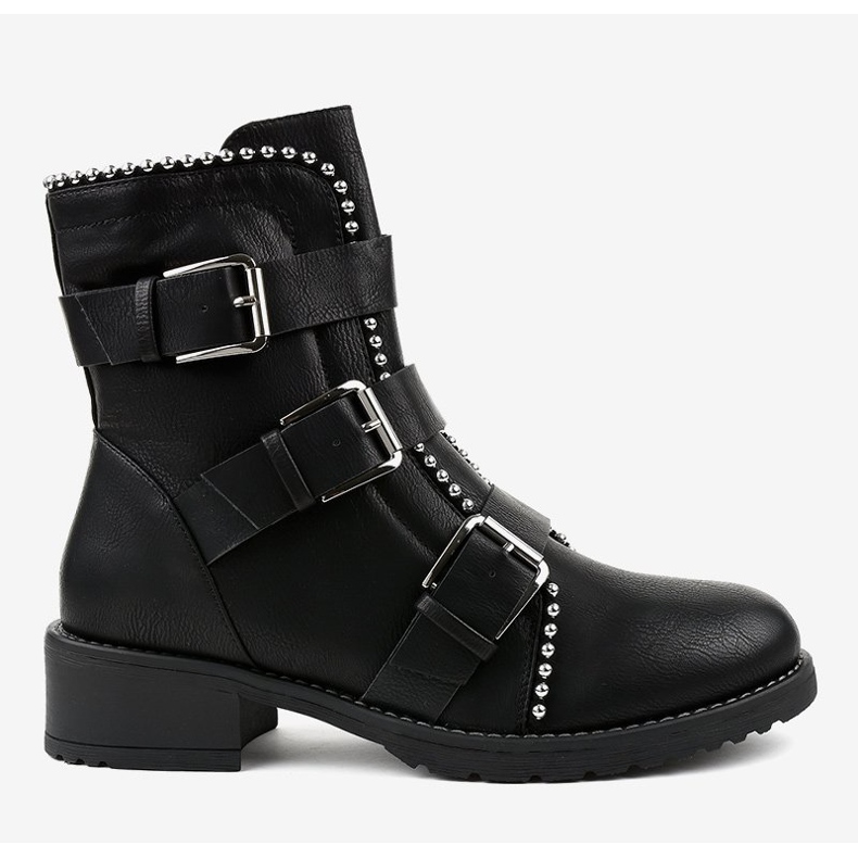 Botas pretas com isolamento achatado Z149 preto 2 Botas pretas com isolamento achatado Z149 preto 2