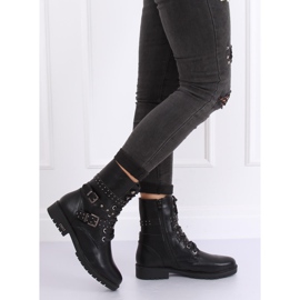 Botas militares pretas 1952-11 Black preto 1