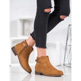 SHELOVET Botas com cinto decorativo castanho 2