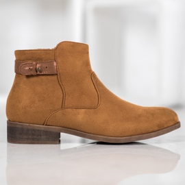 SHELOVET Botas com cinto decorativo marrom 1