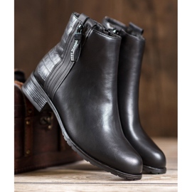 Erynn Botas Com Zíper Decorativo preto 2