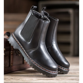 SHELOVET Chelsea Boots na plataforma preto 1