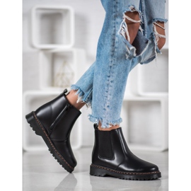 SHELOVET Chelsea Boots na plataforma preto 2