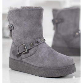 SHELOVET Mukluki com jatos cinza 1