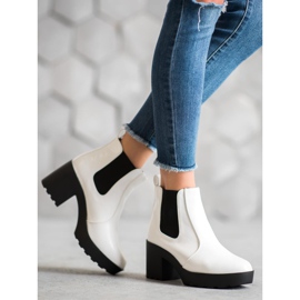 Weide Botas Chelsea da moda branco 1