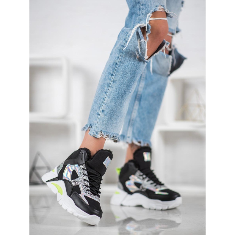 Bella Paris Tênis com efeito Holo preto 1