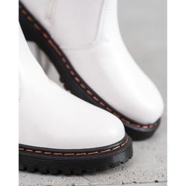SHELOVET Chelsea Boots na plataforma branco 1