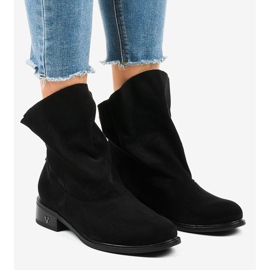 Botas pretas com isolamento achatado 6672-6 preto 1