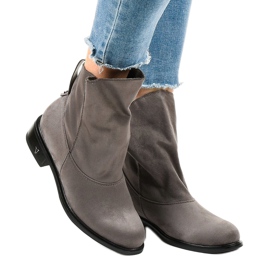 Botas com isolamento achatado cinza 6672-7 1