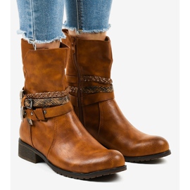 Botas marrons com isolamento achatado 4440 marrom 1