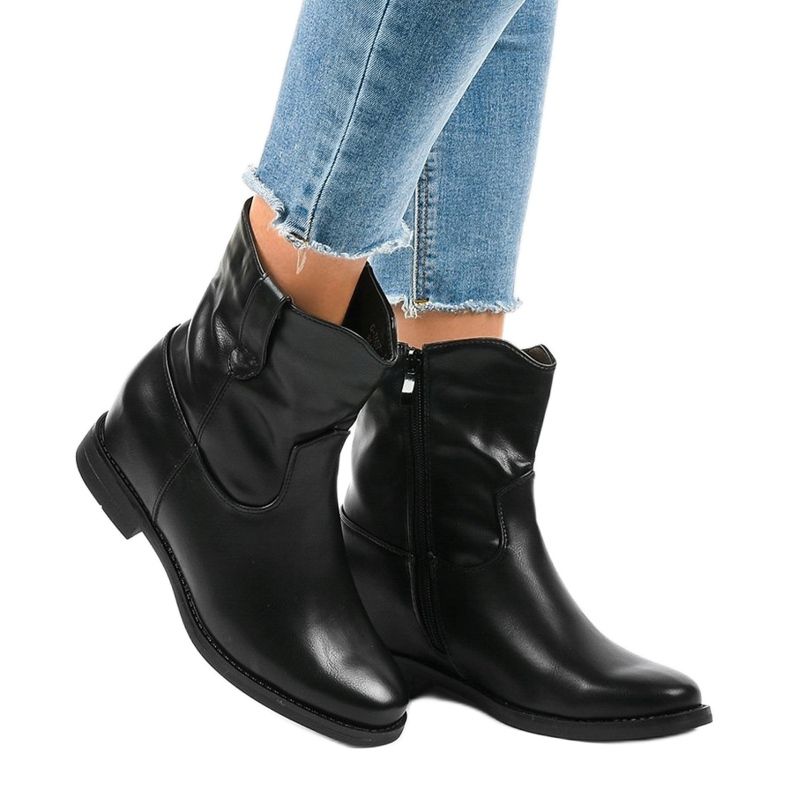 Botas de cowboy pretas com isolamento G-7607 preto 1