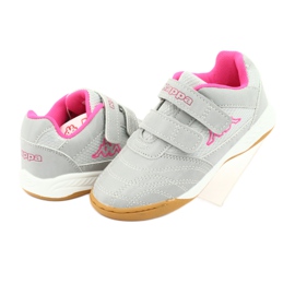 Sapatos Kappa Kickoff Jr 260509K 1522 rosa cinza 4