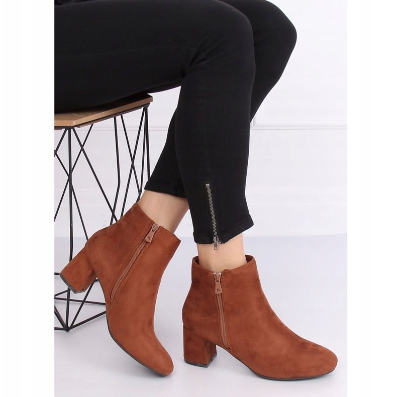 Botas de salto alto marrons K1825116 Cuero marrom 2