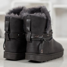 SHELOVET Mukluki com couro ecológico cinza 1