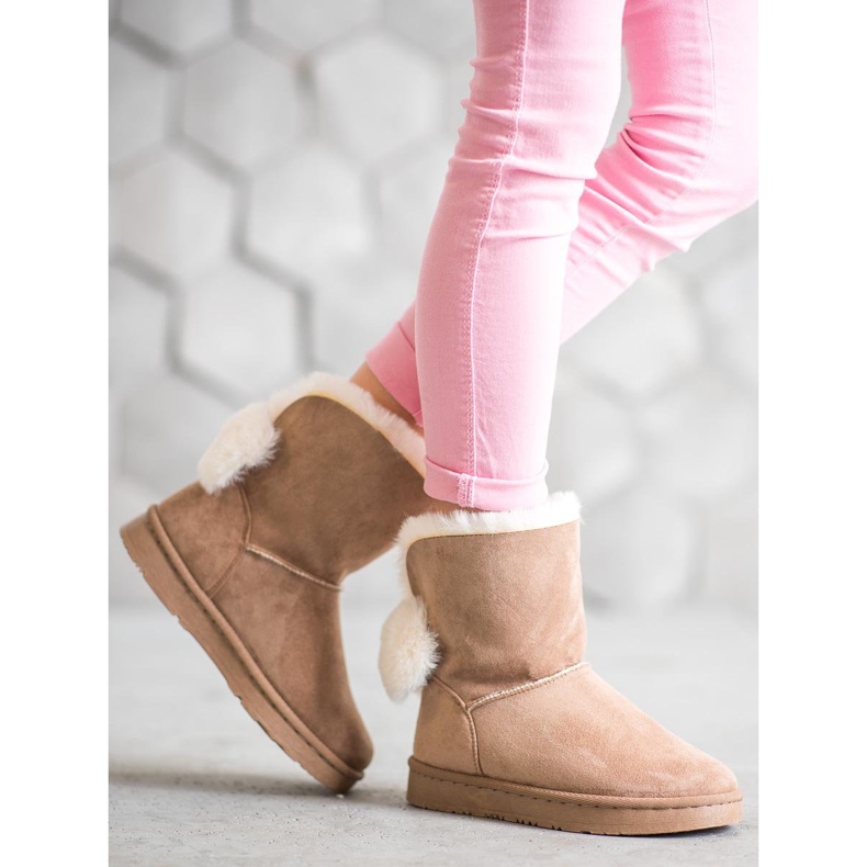 SHELOVET Mukluki de camurça quente marrom 1