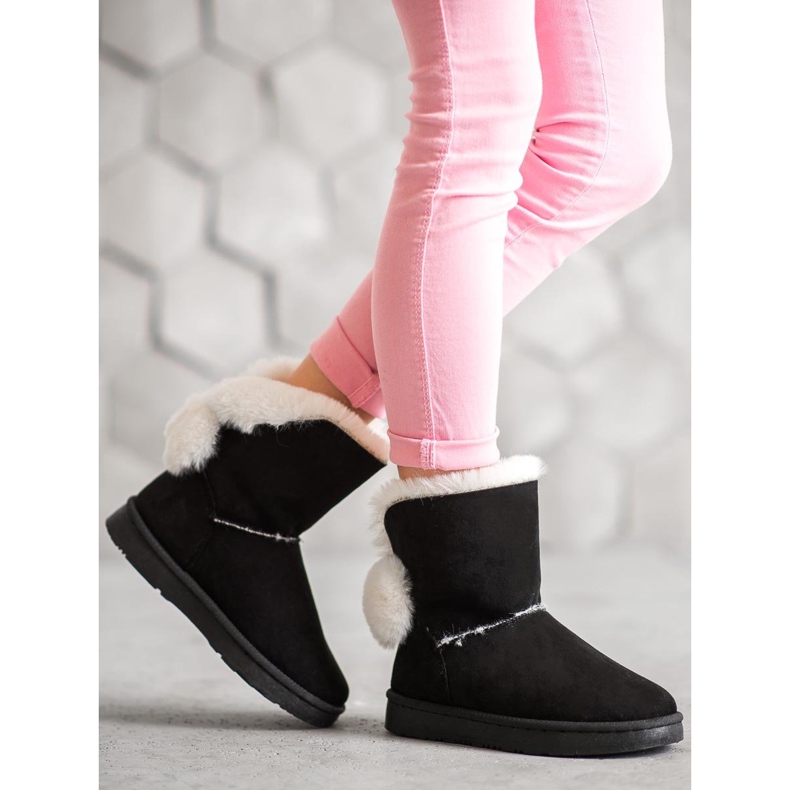 SHELOVET Mukluki de camurça quente preto 1