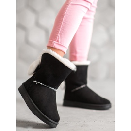 SHELOVET Mukluki de camurça quente preto 2