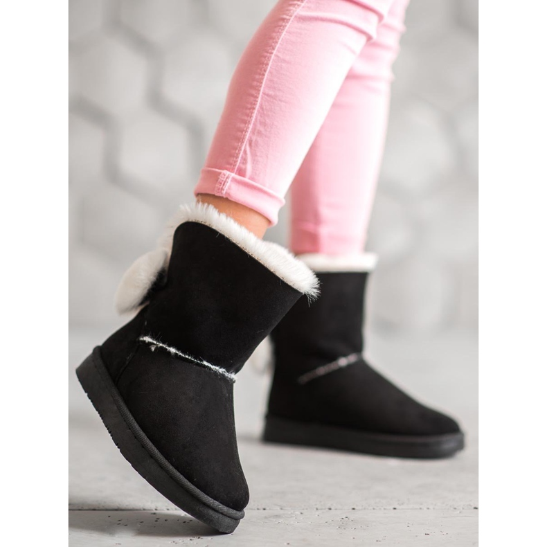 SHELOVET Mukluki de camurça quente preto 2