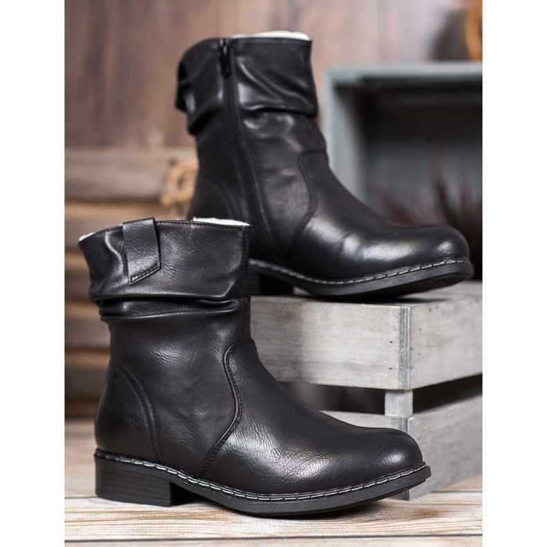 Super Me Botas de cowboy quentes preto 2
